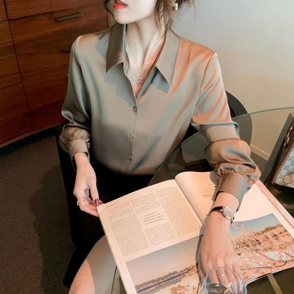 women's blouses & shirts temperament light mature shirt spring dress 2021 hong kong style foreign loose folding satin bottom, White
women's blouses & shirts temperament light mature shirt spring dress 2021 hong kong style foreign loose folding satin bottom, White