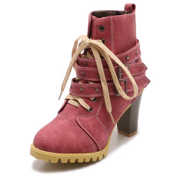 boots ribetrini retro girl solid round toe shoes lace high heels winter buckle platform women fashion woman, Black
boots ribetrini retro girl solid round toe shoes lace high heels winter buckle platform women fashion woman, Black