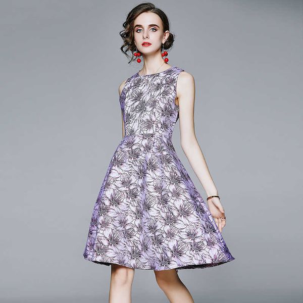autumn winter women fashion jacquard o neck sleeveless dress purple elegant vintage ladies party dresses vestidos 210525, Black;gray
autumn winter women fashion jacquard o neck sleeveless dress purple elegant vintage ladies party dresses vestidos 210525, Black;gray