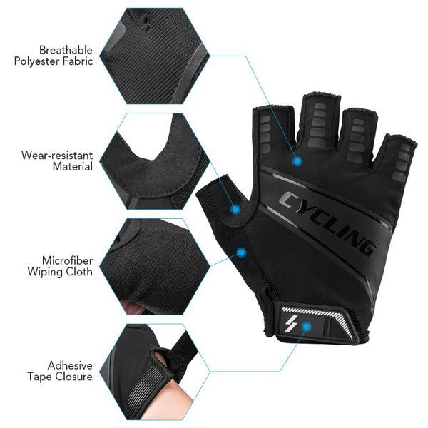 cycling gloves half finger mtb road bike riding anti-slip -absorbing biking for men and women, Black
cycling gloves half finger mtb road bike riding anti-slip -absorbing biking for men and women, Black