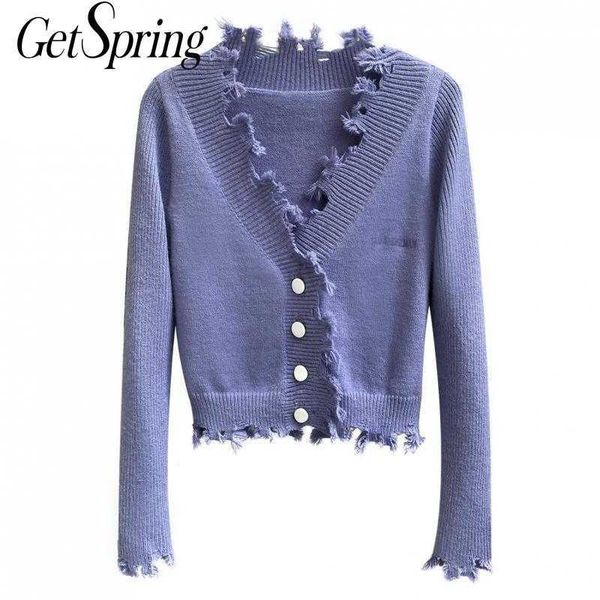 getspring women sweater v-neck cardigans purple black short knitting vintage casual s 210601, White
getspring women sweater v-neck cardigans purple black short knitting vintage casual s 210601, White