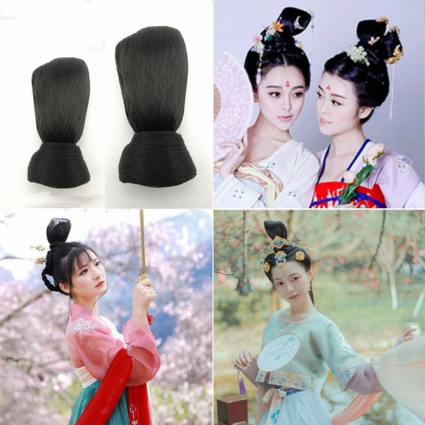 studio: wig, hair changfa snake bun, ancient costume, hanfu fairy, flying tang costume dance performance, Black
studio: wig, hair changfa snake bun, ancient costume, hanfu fairy, flying tang costume dance performance, Black