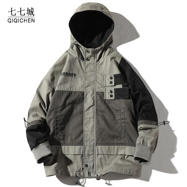 men's jackets mens hooded oversized jacket coat hip hop streetwear male patchwork color pocket windbreaker autumn spring casual, Black;brown
men's jackets mens hooded oversized jacket coat hip hop streetwear male patchwork color pocket windbreaker autumn spring casual, Black;brown