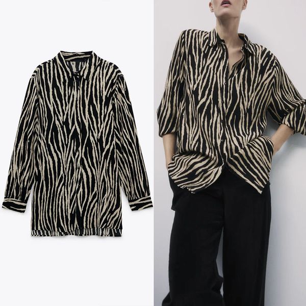 dresses za animal print vintage shirt women long sleeve lapel collar flowy female fashion button loose irregular shirts, Black;gray
dresses za animal print vintage shirt women long sleeve lapel collar flowy female fashion button loose irregular shirts, Black;gray