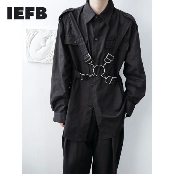 iefb /men's wear spring functional style black white shirts cotton loose niche casual big size long sleeve label 9y3949 210524, White;black
iefb /men's wear spring functional style black white shirts cotton loose niche casual big size long sleeve label 9y3949 210524, White;black