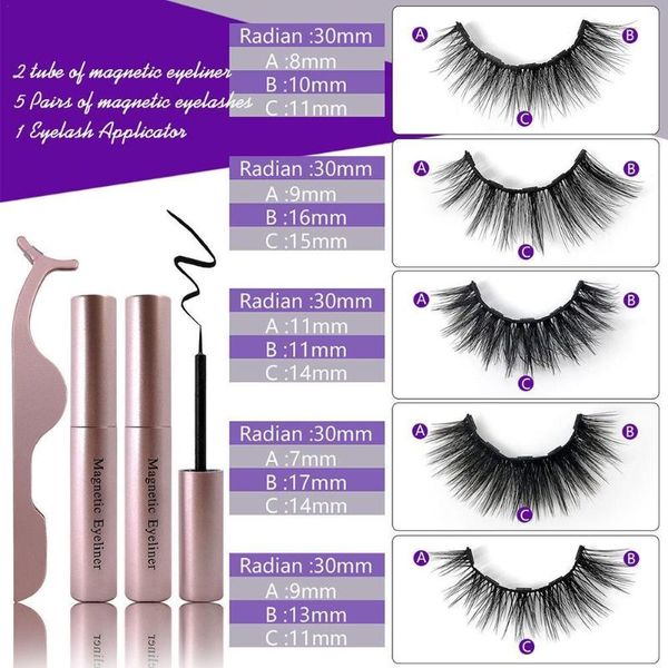 five pairs of magnetic eyelashes 2 eyeliner liquid easy to tweezers set wear tools makeup g1v3 false
five pairs of magnetic eyelashes 2 eyeliner liquid easy to tweezers set wear tools makeup g1v3 false