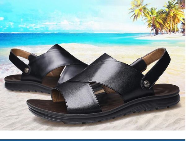 sandals men leather wear-resistant beach shoes men thick soled antiskid shoes sandals summer one piece, Black
sandals men leather wear-resistant beach shoes men thick soled antiskid shoes sandals summer one piece, Black