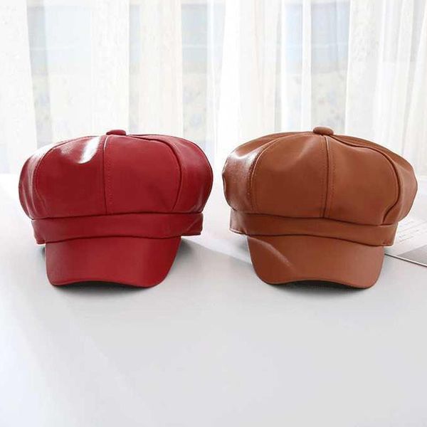 men women pu leather beret cap painter hat solid color retro for autumn winter -opk berets, Blue;gray
men women pu leather beret cap painter hat solid color retro for autumn winter -opk berets, Blue;gray