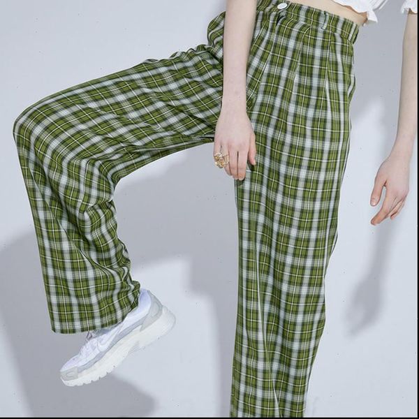 green plaid pants womens capris high waist straight leg long trouser female harajuku street wear, Black;white
green plaid pants womens capris high waist straight leg long trouser female harajuku street wear, Black;white