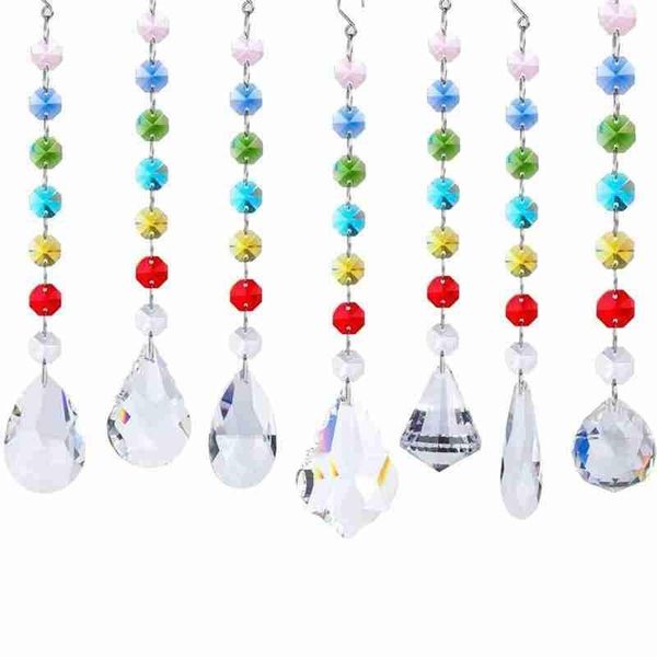 chakra crystals prism suncatcher with 50mm ab-color gourd drops rainbow handmade chain hanging window home garden decor decorative objects &
chakra crystals prism suncatcher with 50mm ab-color gourd drops rainbow handmade chain hanging window home garden decor decorative objects &