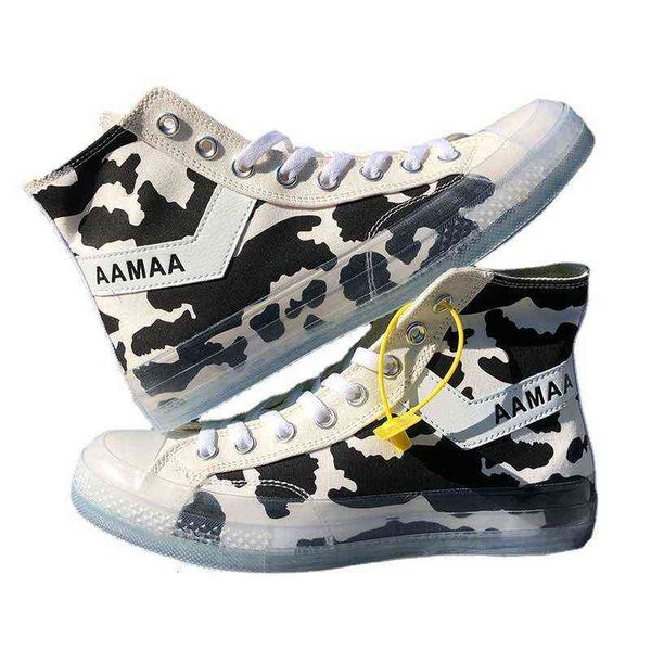 bony bunk's cow pattern high canvas shoes baotou transparent sole 1970s couple skateboarding trend
bony bunk's cow pattern high canvas shoes baotou transparent sole 1970s couple skateboarding trend