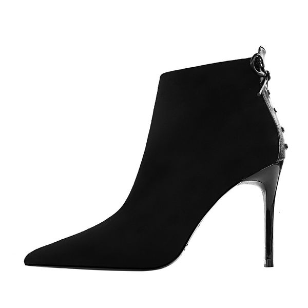 boots flock women pointed toe thin heels high heel shoes winter side zippper ankle ladies 3hp1, Black
boots flock women pointed toe thin heels high heel shoes winter side zippper ankle ladies 3hp1, Black