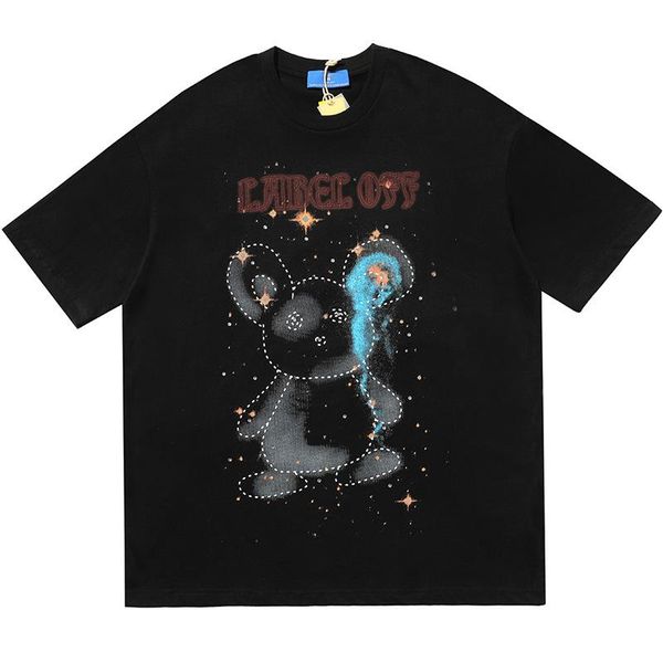 men's t-shirts summer cartoon short-sleeved men and women street style hip-hop tide brand loose dark t-shirt oversize, White;black
men's t-shirts summer cartoon short-sleeved men and women street style hip-hop tide brand loose dark t-shirt oversize, White;black