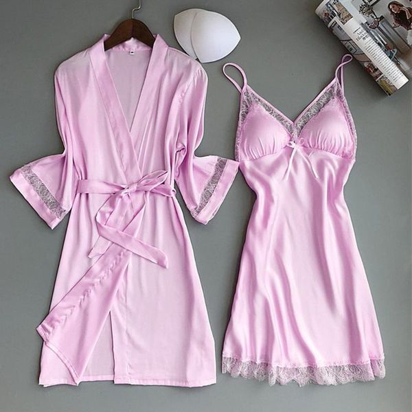 women's sleepwear style bohemian satin silk pajamas sets nightdress women casual solid robes underwear sleepdress two pieces, Black;red
women's sleepwear style bohemian satin silk pajamas sets nightdress women casual solid robes underwear sleepdress two pieces, Black;red