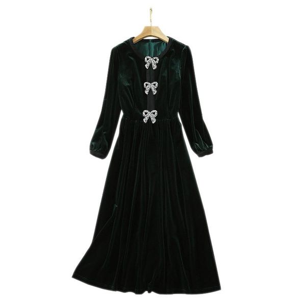 rhinestone bows black / dark green velvet dress v neck long sleeve a-line midi drop s casual dresses, Black;gray
rhinestone bows black / dark green velvet dress v neck long sleeve a-line midi drop s casual dresses, Black;gray