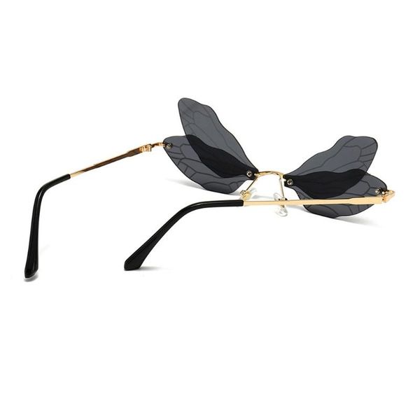 sunglasses 094b women vintage double colors rimless eyewear unique dragonfly wing, White;black
sunglasses 094b women vintage double colors rimless eyewear unique dragonfly wing, White;black