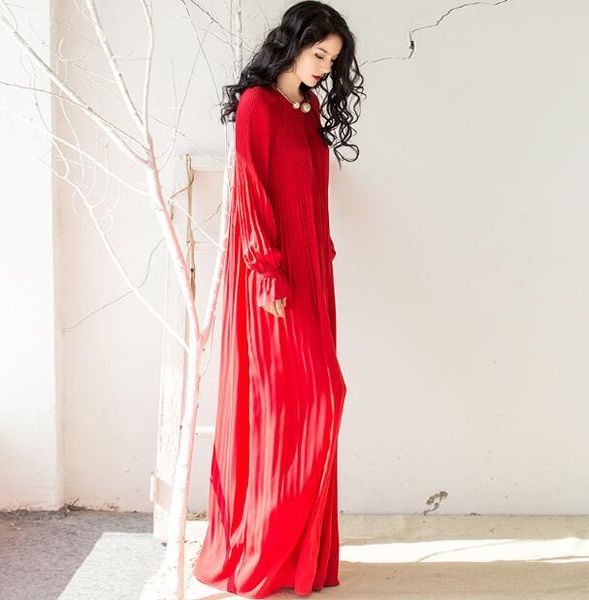casual dresses 2021 fashion autumn winter organ draped long dress women's o neck solid color sleeve mop foor length party lady, Black;gray
casual dresses 2021 fashion autumn winter organ draped long dress women's o neck solid color sleeve mop foor length party lady, Black;gray