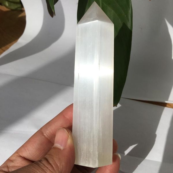 decorative objects & figurines natural permeable gypsum column selenite single - pointed stylistic healing energy stone decoration
decorative objects & figurines natural permeable gypsum column selenite single - pointed stylistic healing energy stone decoration