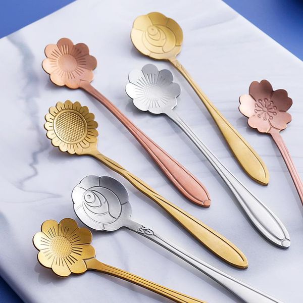 spoons european style stainless steel flower spoon long handle mixing elegant cherry sunflower rose shaped coffee dessert
spoons european style stainless steel flower spoon long handle mixing elegant cherry sunflower rose shaped coffee dessert