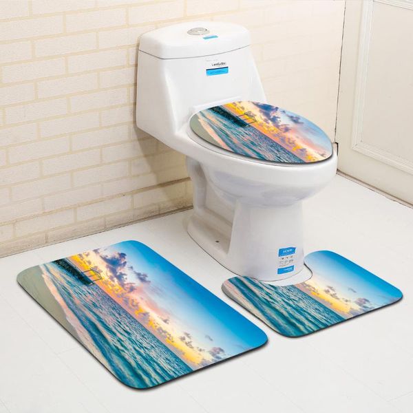 pcs bathroom mat set toilet rugs ocean scenery seat cover bath non-slip floor home decoration carpet accessory
pcs bathroom mat set toilet rugs ocean scenery seat cover bath non-slip floor home decoration carpet accessory