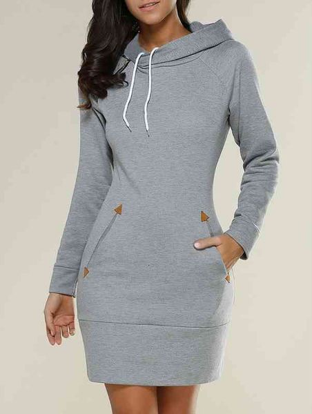 autumn winter zippers women dress long sleeve hooded pocket casual mini sweatshirt s 5xl, Black;gray
autumn winter zippers women dress long sleeve hooded pocket casual mini sweatshirt s 5xl, Black;gray