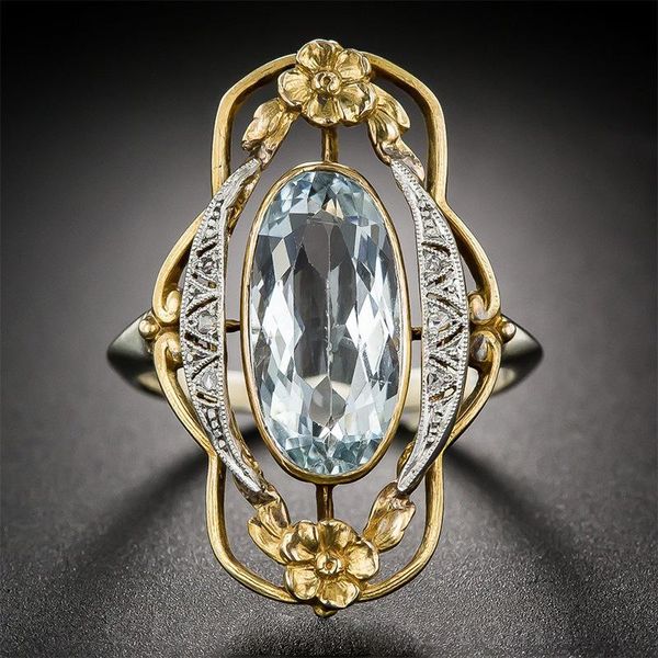 wedding rings vintage two tone flower finger for women inlaid sky blue stone ring surprise party fashion jewelry wholesale, Slivery;golden
wedding rings vintage two tone flower finger for women inlaid sky blue stone ring surprise party fashion jewelry wholesale, Slivery;golden
