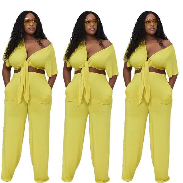 plus size tracksuits l-4xl two piece set club solid short sleeve crop and wide leg pants 2 outfit wholesale drop, Black
plus size tracksuits l-4xl two piece set club solid short sleeve crop and wide leg pants 2 outfit wholesale drop, Black