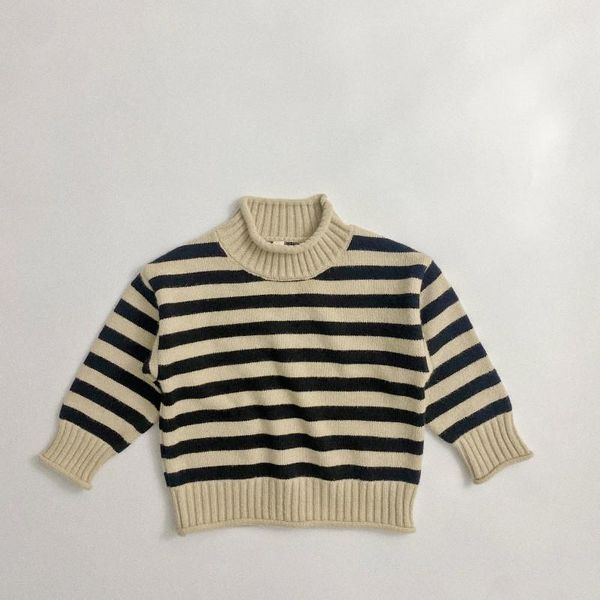pullover 2021 winter baby boys knitted pullovers sweaters korean style turtleneck collar children striped sweater, Blue
pullover 2021 winter baby boys knitted pullovers sweaters korean style turtleneck collar children striped sweater, Blue