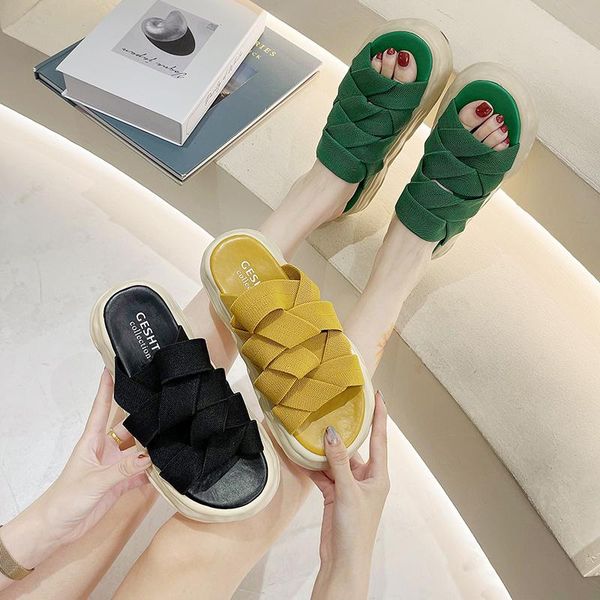 sandals 2021 korea style slides shoes for women fashion beach rome platform wedges chunky heels summer woman sandalias, Black
sandals 2021 korea style slides shoes for women fashion beach rome platform wedges chunky heels summer woman sandalias, Black