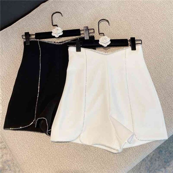 women's shorts female deat shorts high waist fashion current diamonds in spring ladies short hr360 6rt6, White;black
women's shorts female deat shorts high waist fashion current diamonds in spring ladies short hr360 6rt6, White;black