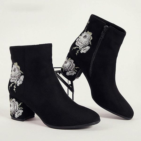 boots ankle for women winter warm plush fashion embroider short ladies high heels round toe casual shoes zip mujer, Black
boots ankle for women winter warm plush fashion embroider short ladies high heels round toe casual shoes zip mujer, Black