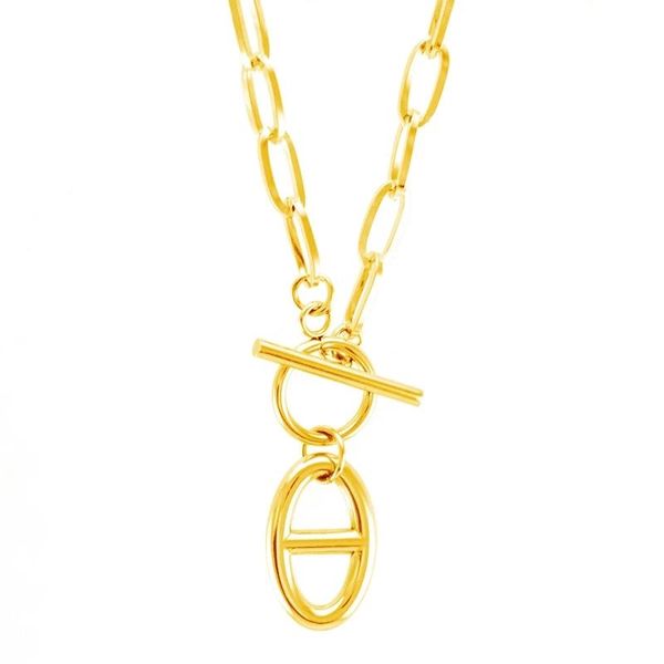 chains stainless steel pig nose pendant toggle necklace for women gold/silver color metal coffee bean chain choker collier
chains stainless steel pig nose pendant toggle necklace for women gold/silver color metal coffee bean chain choker collier