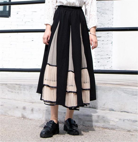 skirts 2021 retro mesh skirt spring autumn women's fashion stitching pleated plus size wild clothing long faldas mujer saias r79, Black
skirts 2021 retro mesh skirt spring autumn women's fashion stitching pleated plus size wild clothing long faldas mujer saias r79, Black