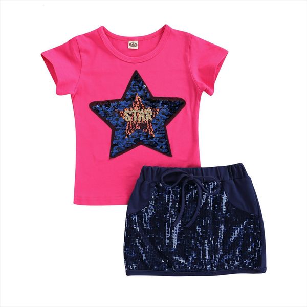 summer causal girls clothes sets 2pcs sequined star printed pullover t shirts mini skirts 2 7y, White
summer causal girls clothes sets 2pcs sequined star printed pullover t shirts mini skirts 2 7y, White