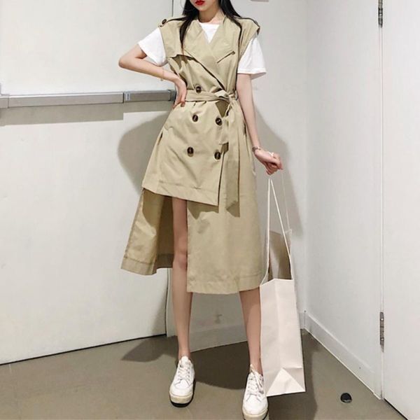 women's trench coats womens fashion women jackets casual slim belt suit irregular long coat dress korean clothing190d, Tan;black
women's trench coats womens fashion women jackets casual slim belt suit irregular long coat dress korean clothing190d, Tan;black