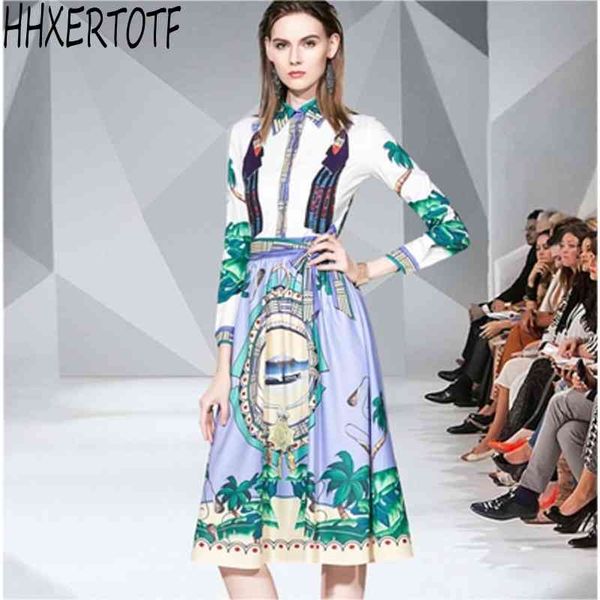 spring fashion designer dresse's long sleeve turn down collar elegant floral printed pleated casual dress 210531, Black;gray
spring fashion designer dresse's long sleeve turn down collar elegant floral printed pleated casual dress 210531, Black;gray