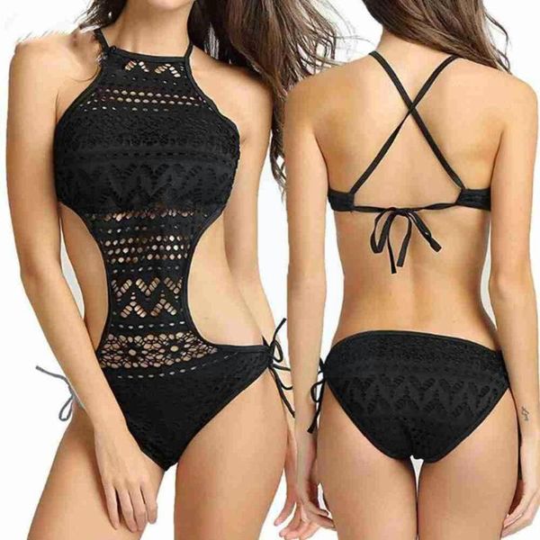 women's swimwear summer one piece swimsuit bikini 2021 halter maillot bain beach backless female de women suit femme swimming r1j7, White;black
women's swimwear summer one piece swimsuit bikini 2021 halter maillot bain beach backless female de women suit femme swimming r1j7, White;black