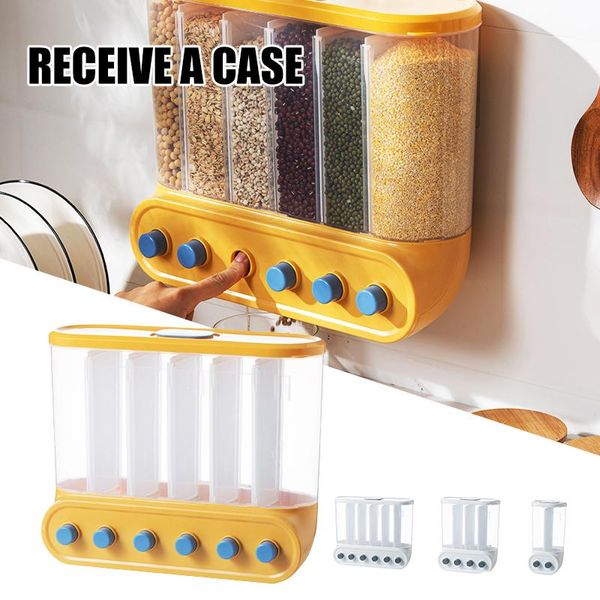 storage bottles & jars wall mounted separate grain cereal can rice cylinder automatic plastic box for kitchen f2
storage bottles & jars wall mounted separate grain cereal can rice cylinder automatic plastic box for kitchen f2