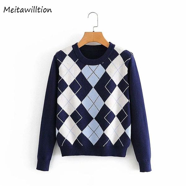 women's sweaters 2021 vintage stylish geometric rhombic pullover sweater women o neck knitted female long sleeve korean outwear, White;black
women's sweaters 2021 vintage stylish geometric rhombic pullover sweater women o neck knitted female long sleeve korean outwear, White;black