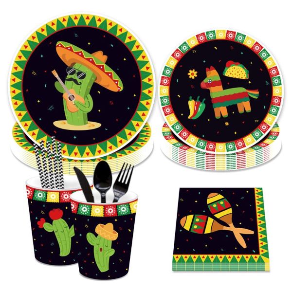 disposable dinnerware mexican party decor cinco de mayo tableware set cactus banner bachelorette summer wedding birthday suppli
disposable dinnerware mexican party decor cinco de mayo tableware set cactus banner bachelorette summer wedding birthday suppli