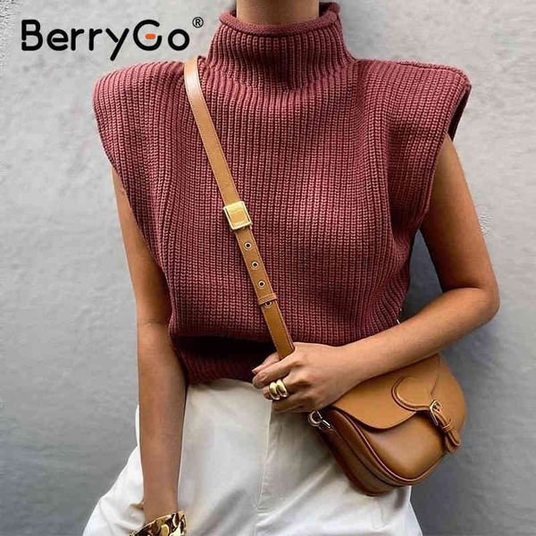 berrygo casual high neck women's sweater winter sleeveless black sweater high street style elegant pullover women's jumper 210513, White;black
berrygo casual high neck women's sweater winter sleeveless black sweater high street style elegant pullover women's jumper 210513, White;black