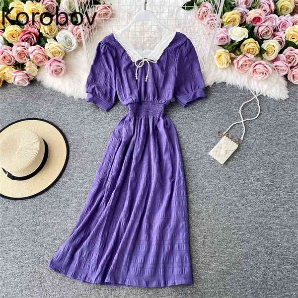 korobov korean summer women dress vintage short sleeve square collar vintage ol female dresses high waist vestidos femme 210430, Black;gray
korobov korean summer women dress vintage short sleeve square collar vintage ol female dresses high waist vestidos femme 210430, Black;gray
