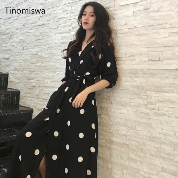 women polka dot print a-line dress fashion v-neck long sleeve maxi dresses spring 2021 casual high waist party vestido a400, Black;gray
women polka dot print a-line dress fashion v-neck long sleeve maxi dresses spring 2021 casual high waist party vestido a400, Black;gray