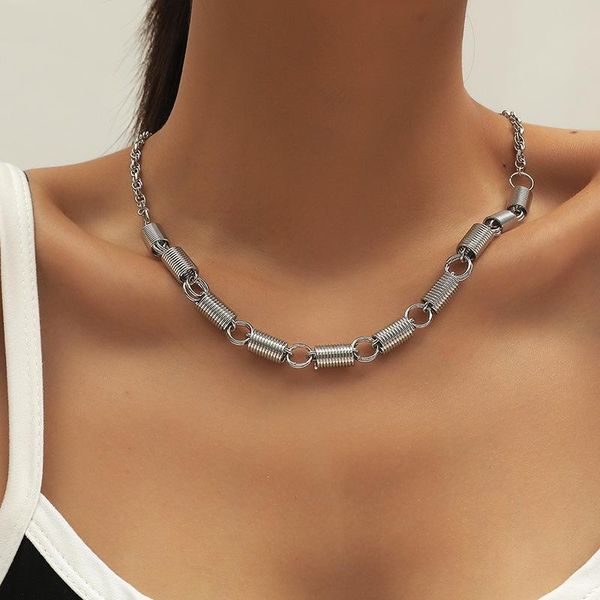 simple alloy necklace fashion normcore style creative temperament all-match pendant necklaces, Silver
simple alloy necklace fashion normcore style creative temperament all-match pendant necklaces, Silver