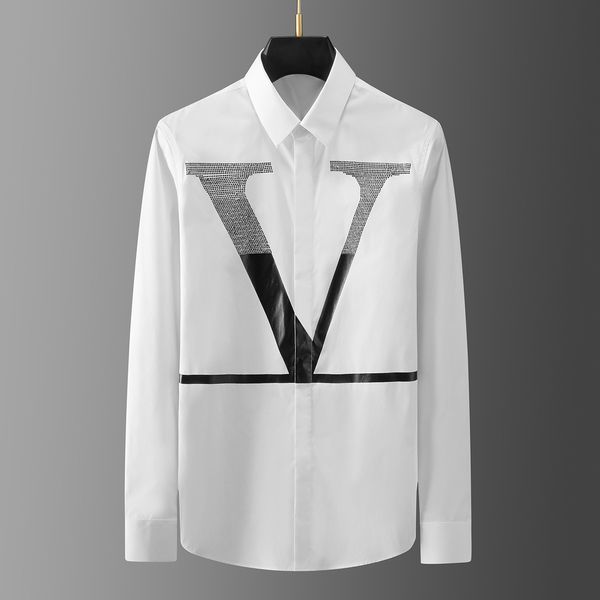 business shirt deluxe and czech rhinestone stamping men's long sleeve slim casual bottom coat night wear, White;black
business shirt deluxe and czech rhinestone stamping men's long sleeve slim casual bottom coat night wear, White;black