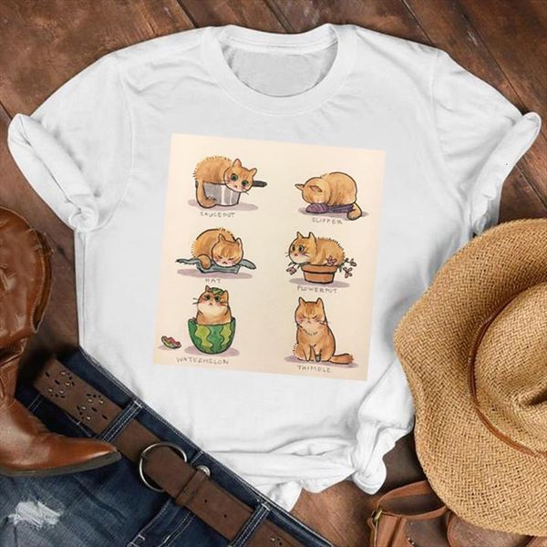 cat animal pet fashion casual womens t shirts 90s style cartoon clothes tee female graphic, White
cat animal pet fashion casual womens t shirts 90s style cartoon clothes tee female graphic, White