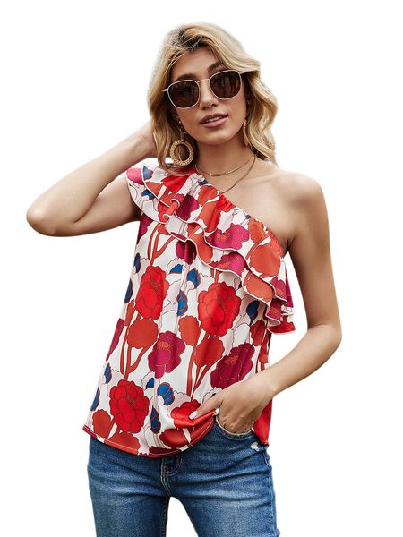 plus size cs8036 shoulder shirt fashion floral printed oblique shouldered casual short sleeve boho blouse tee women summer off, White
plus size cs8036 shoulder shirt fashion floral printed oblique shouldered casual short sleeve boho blouse tee women summer off, White
