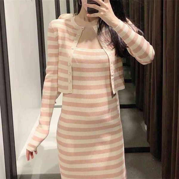 spring and autumn women's casual striped round neck long-sleeved short single-breasted cardigan sweater 210430, White
spring and autumn women's casual striped round neck long-sleeved short single-breasted cardigan sweater 210430, White