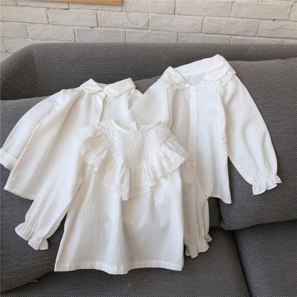 shirts wlg girls casual kids spring autumn solid white lace long sleeve shirt baby girl all match for 1-7 years children, White;black
shirts wlg girls casual kids spring autumn solid white lace long sleeve shirt baby girl all match for 1-7 years children, White;black