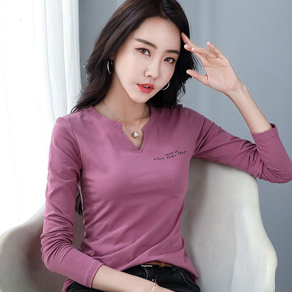 tracksuits female cotton t-shirt in purple v spring sleeve fashion big fine fitting clothes mujer t-shirts, Gray
tracksuits female cotton t-shirt in purple v spring sleeve fashion big fine fitting clothes mujer t-shirts, Gray